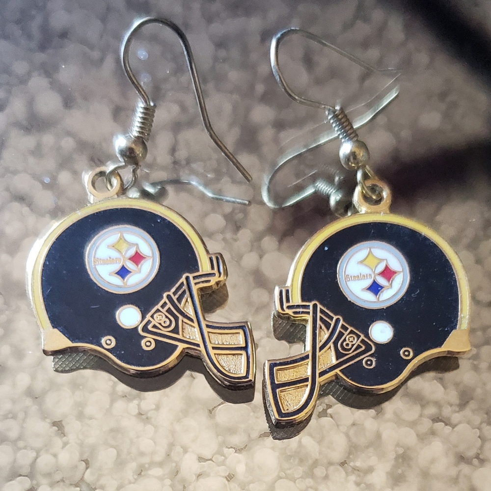 Pittsburgh Steelers Helmet Shaped Earrings